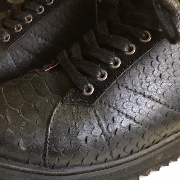 Liebeskind black leather hiking boots. EUC 38 - Picture 2 of 12